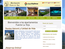 Tablet Screenshot of apartamentosfuentelateja.com